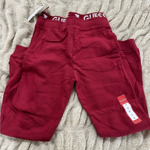 GUESS Girls Burgundy Jogger Pants - Size 8 (NWT) - Picture 4 of 4